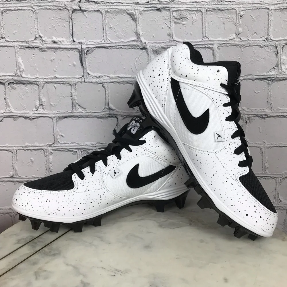 Air Jordan Stadium 90 Low TD Mens White Black Football Cleats Sz 10.5 HQ0210-100